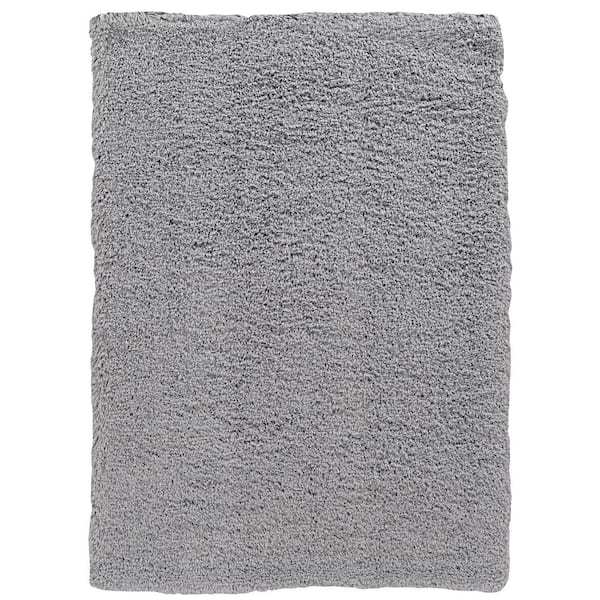 5 ft. x 7 ft. Gray Modern Shag Modern Tufted Solid Color Polyester Rectangle Indoor Area Rug