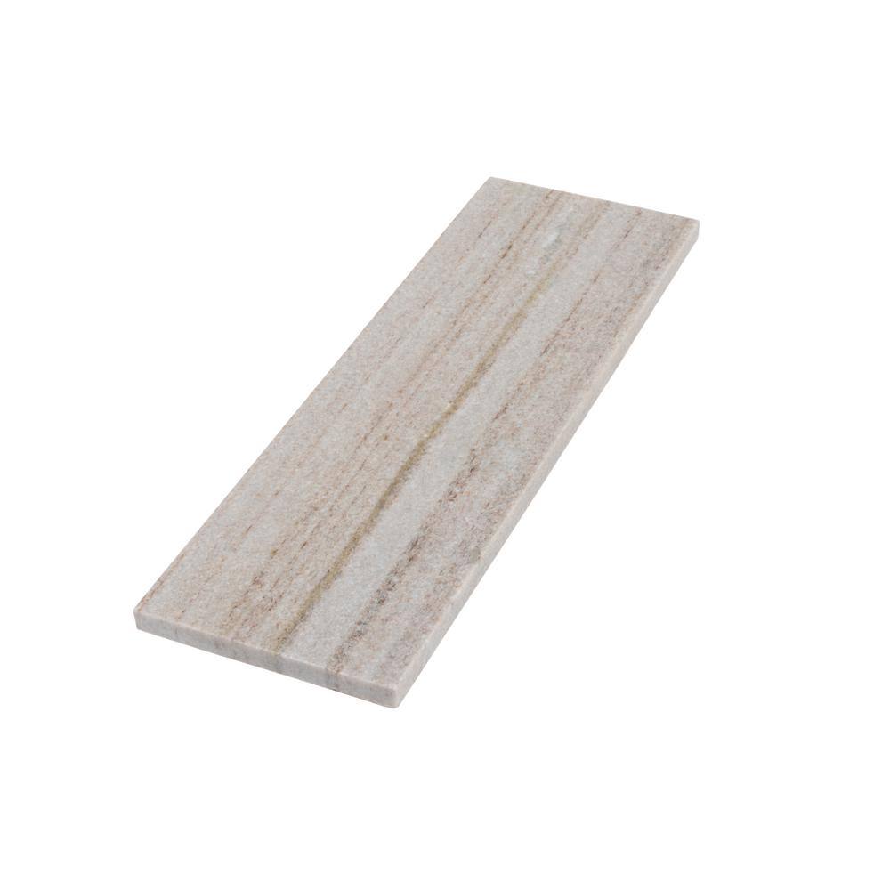 Beige and Yellow 4" x 12" Honed Marble Subway Tile