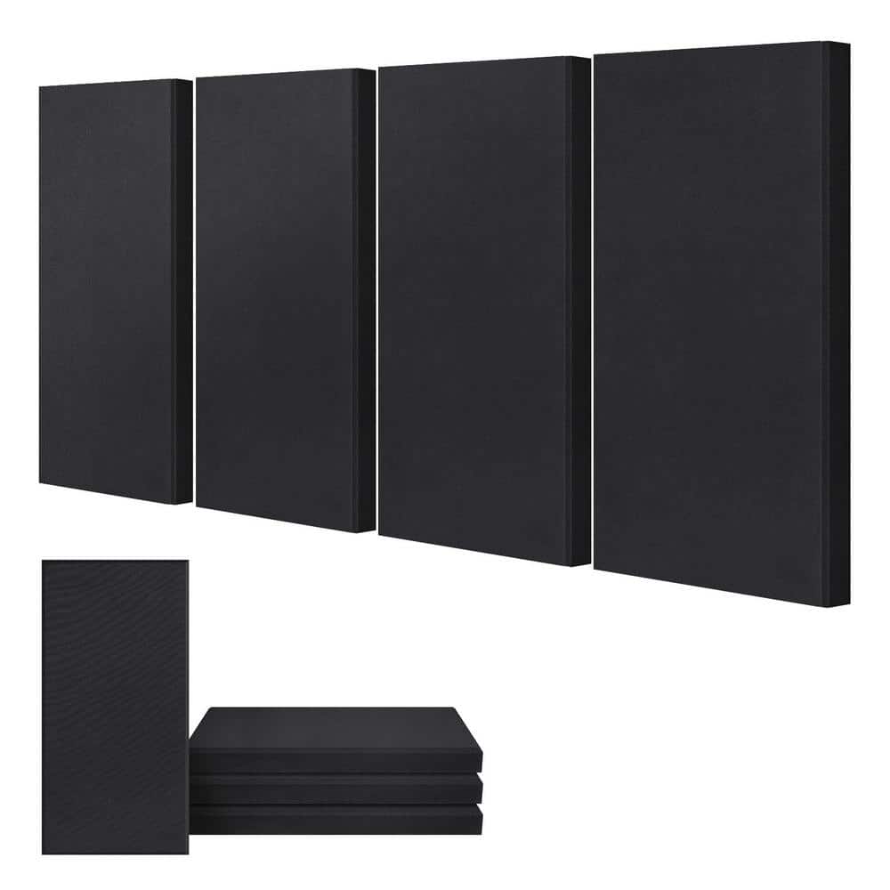 4-Pieces 23.6 in. x 11.8 in. x 2 in. Thick Acoustic Panel Fiberglass Soundp