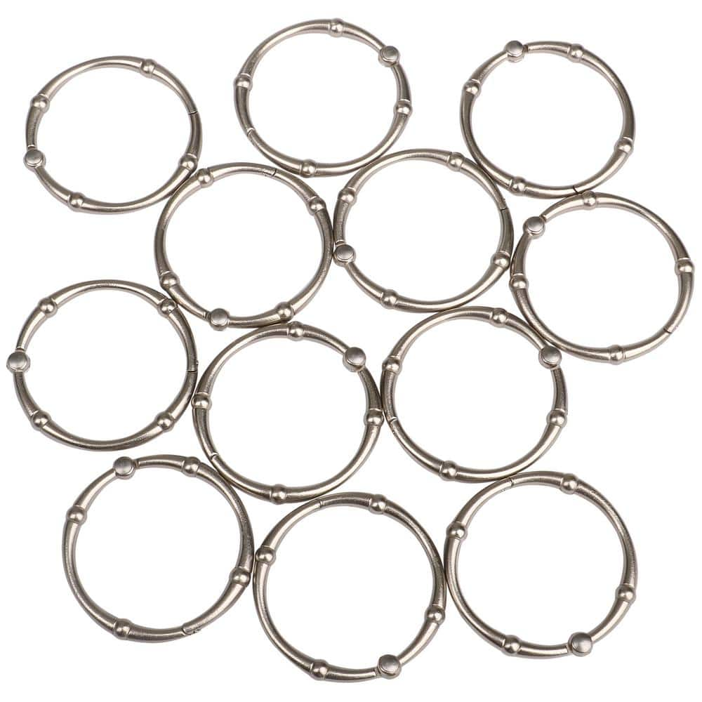 Utopia Alley Shower Victoria Curtain Rings in Brushed Nickel (Set of 12 ...