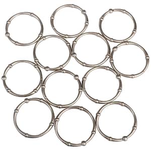 Shower Victoria Curtain Rings in Brushed Nickel (Set of 12)
