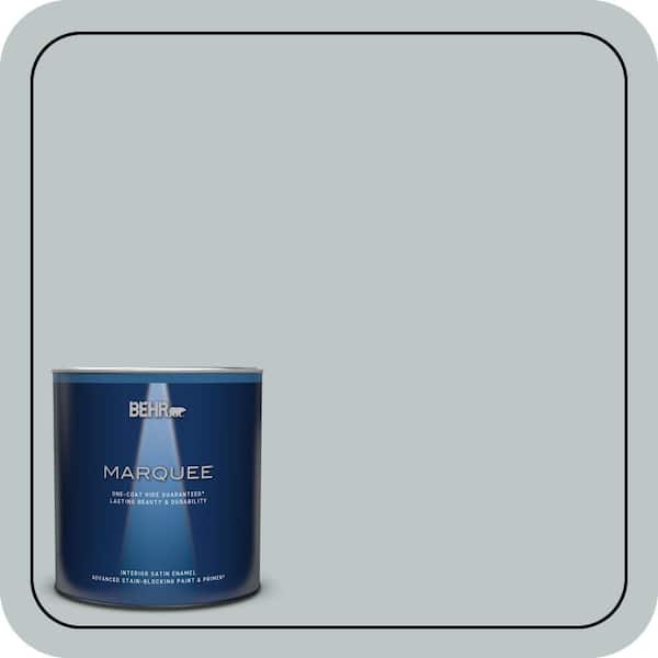 BEHR MARQUEE 1 qt. #PPU12-10 Misty Morn Satin Enamel Interior Paint & Primer