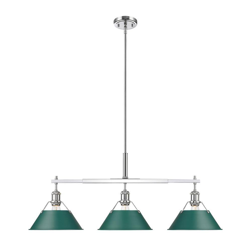 Orwell 100-Watt 3-Lights Chrome Island Pendant Light with Metal Shade, No Bulbs Included price history on PriceWatchPro