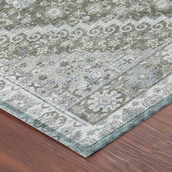 Chantille Machine Washable Indoor/Outdoor Abstract ACN2806 Chocolate 10 ft. x 14 ft. Area Rug