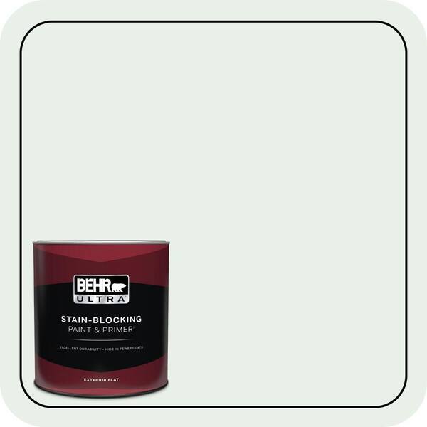 BEHR ULTRA 1 qt. #PPL-36 Cool Reflection Flat Exterior Paint & Primer