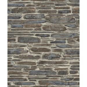 Cassandre Grey Stone Paper Strippable Roll (Covers 56.4 sq. ft.)