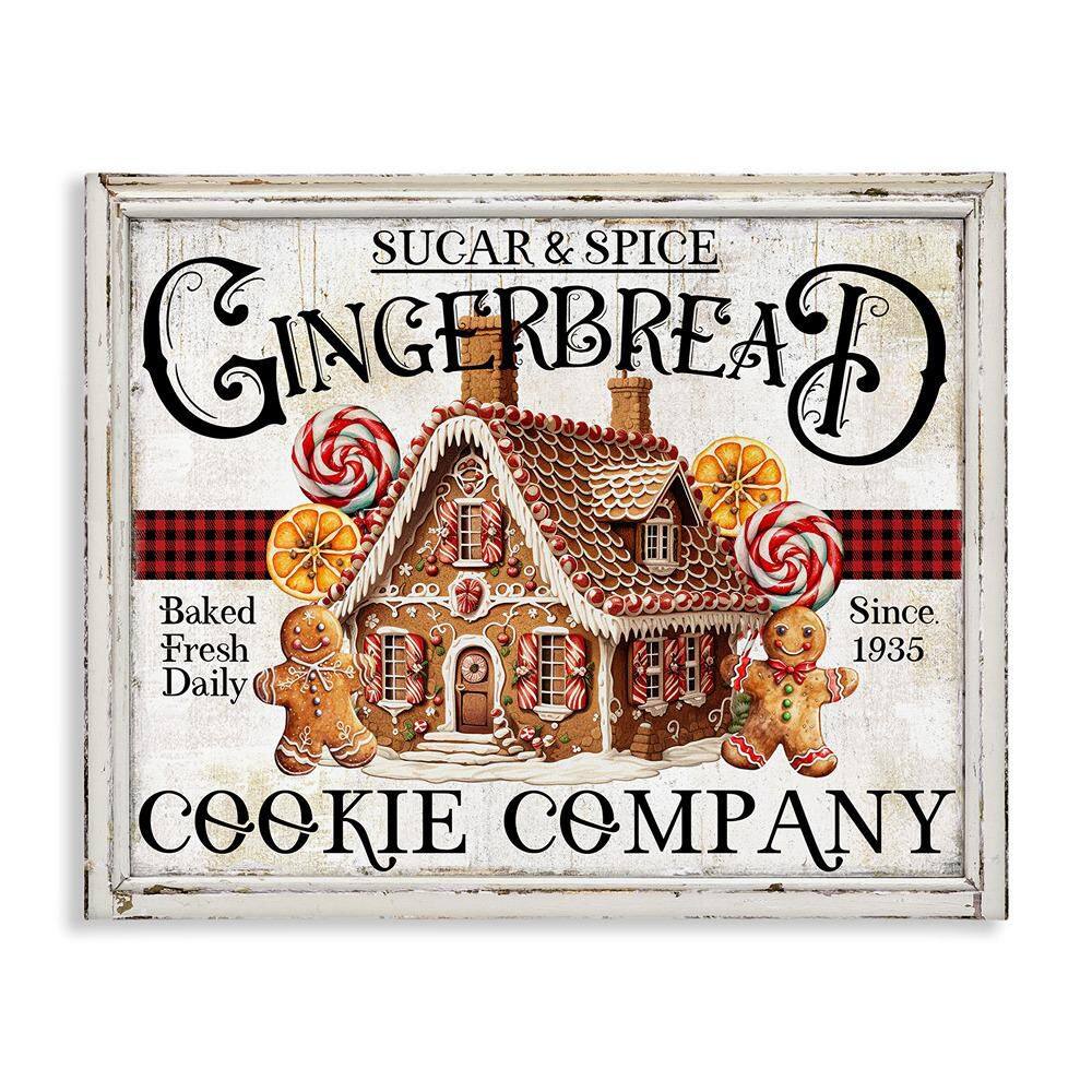 Gingerbread Vintage Sign by Creatif Belle 1-Piece Unframed Graphic Typography Art Print 30 in. x 40 in. price history on PriceWatchPro