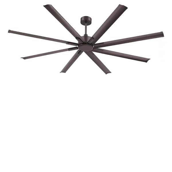 84 in. Indoor/Outdoor Bronze Dwonrod and Angled Mount Industrial Ceiling Fan with Remote Included
