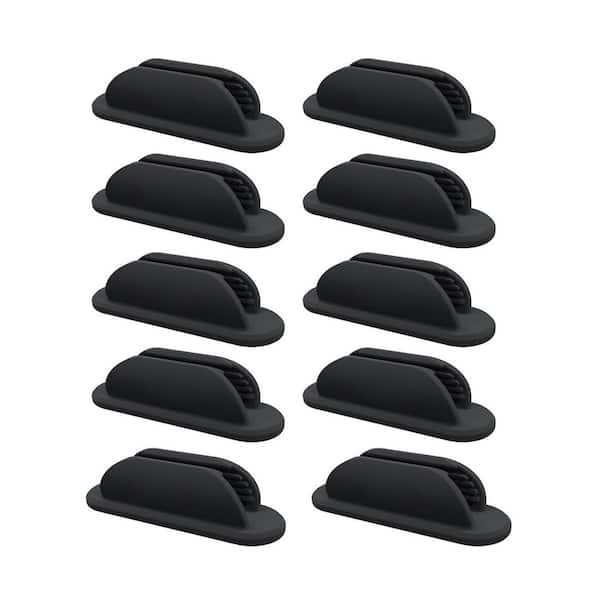 10-Pck Silicone Adhesive Pen Holders for Desk, Walls, Clipboards-Flexible Pencil Organizer for Office/Classroom Supplies