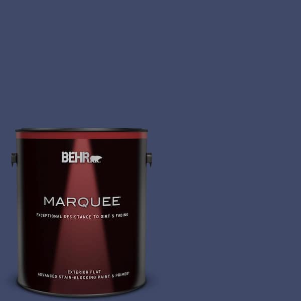 BEHR MARQUEE 1 gal. #PPU15-01 Nobility Blue Flat Exterior Paint & Primer