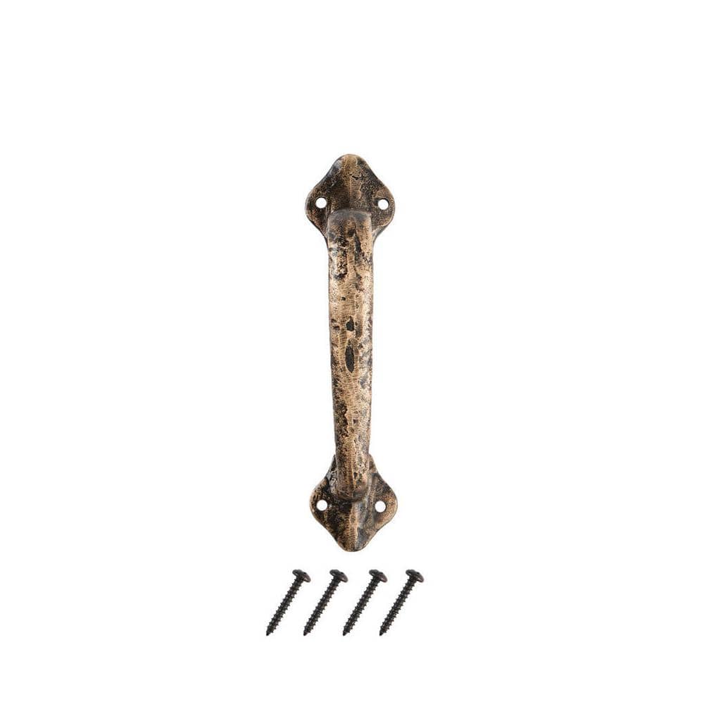 8 in. Antique Brass Cast Iron Door Pull