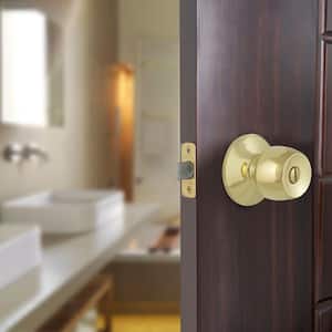 Brandywine Polished Brass Bed/Bath Privacy Door Knob (10-Pack)