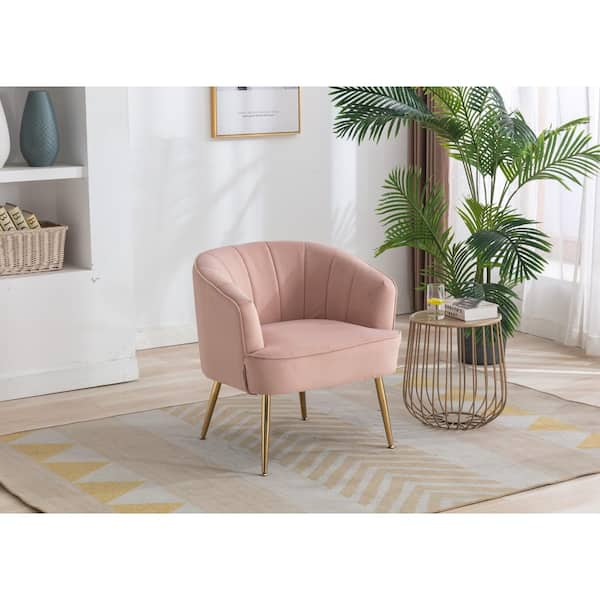 pink barrel chair