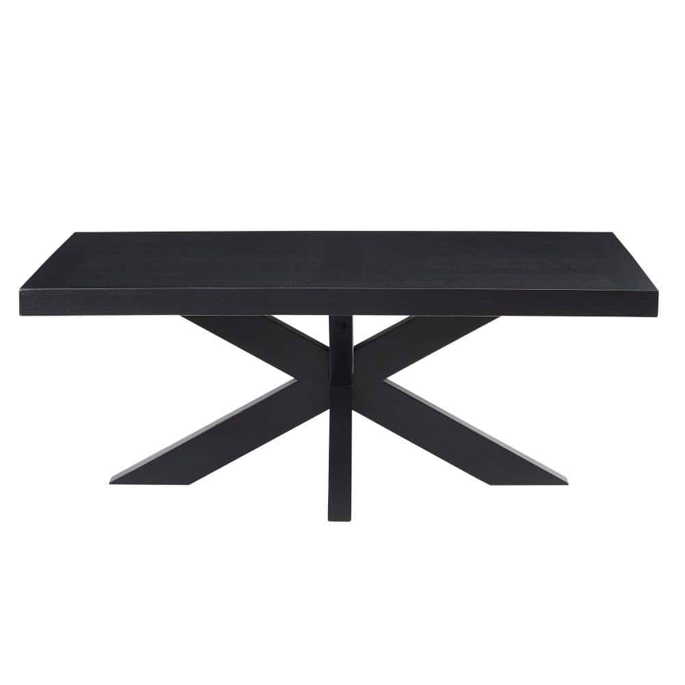 Harris Transitional Black Wood Rectangular Cocktail Table