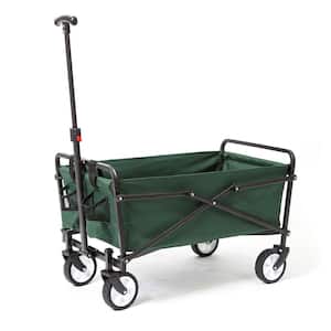 150 lbs. Capacity Heavy-Duty Compact Folding Outdoor Utility Cart in Green
