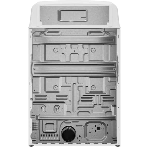 6.2 cu. ft. vented Electric Dryer in White with Auto Dry, 120 ft Venting, and Shallow Depth