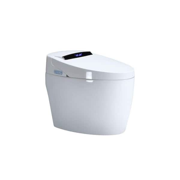 Smart Elongated Bidet Toilet 1.28 GPF in White with Heated Seat, Auto Flush, Warm Water, Dryer, Deodorizing