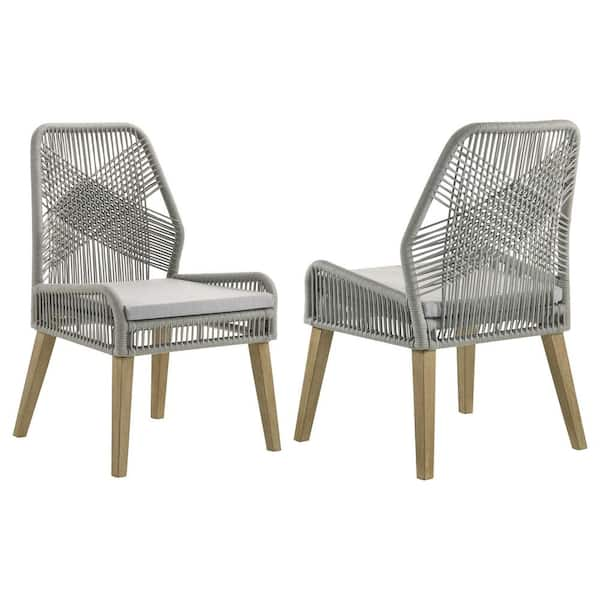 Coaster Nakia Gray Fabric Woven Back Side Chairs Set of 2 110033 - The ...