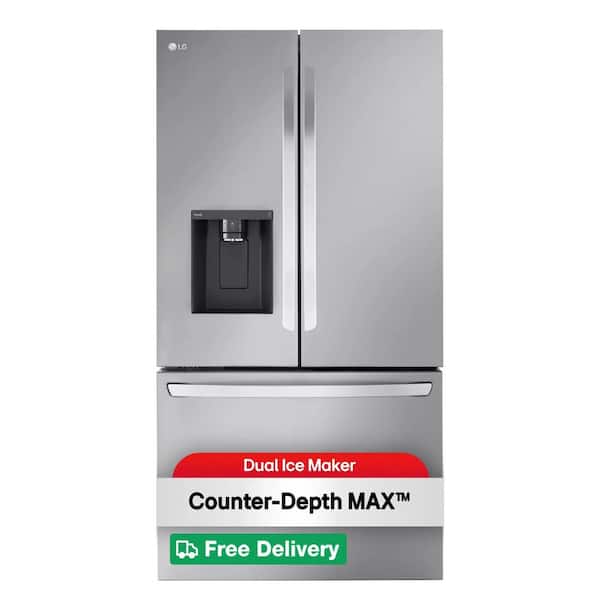 26 cu. ft. Smart Counter-Depth MAX French Door Refrigerator with Dual Ice Makers in PrintProof Stainless Steel