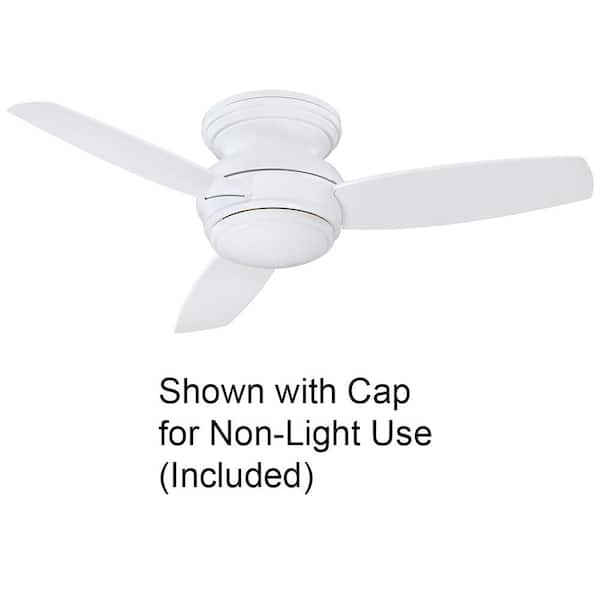 Minka Aire Traditional Concept 44 In Integrated Led Indoor Outdoor White Ceiling Fan With Light Wall Control F593l Wh The Home Depot - 44 Minka Aire Light Wave White Led Ceiling Fan