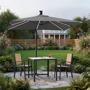east end patio 8.2 ft gazebo umbrella Capri Square Alu Teak 8 (White) Single wind vent on top improves stability on breezy days Covered Living Replacement umbrella canopy