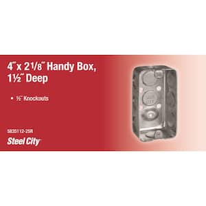 4 in. 2-1/8 in. Steel Handy Box