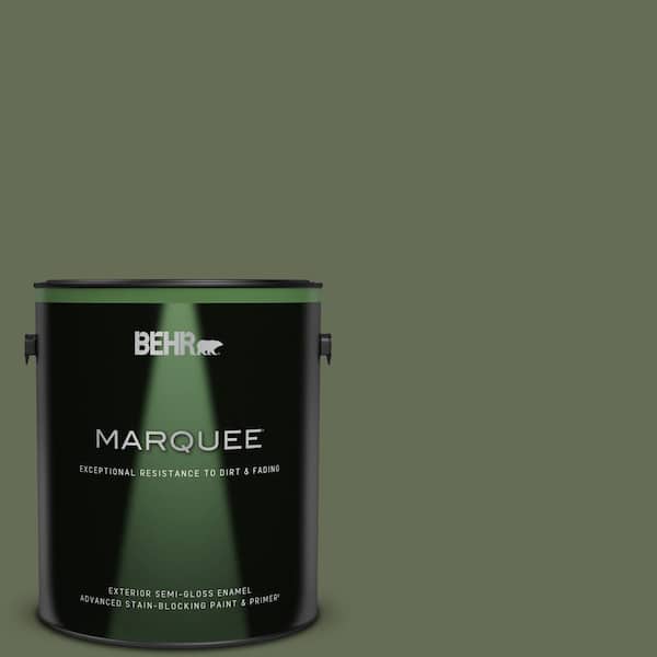 BEHR MARQUEE 1 gal. #ECC-38-3 Sea Fern Semi-Gloss Enamel Exterior Paint & Primer