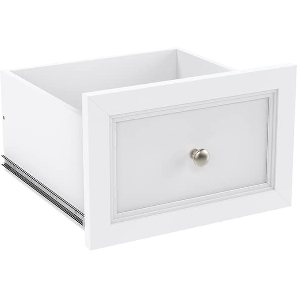 ClosetMaid Selectives 10 in. H x 15 in. W White Wood Drawer with Silver Handle