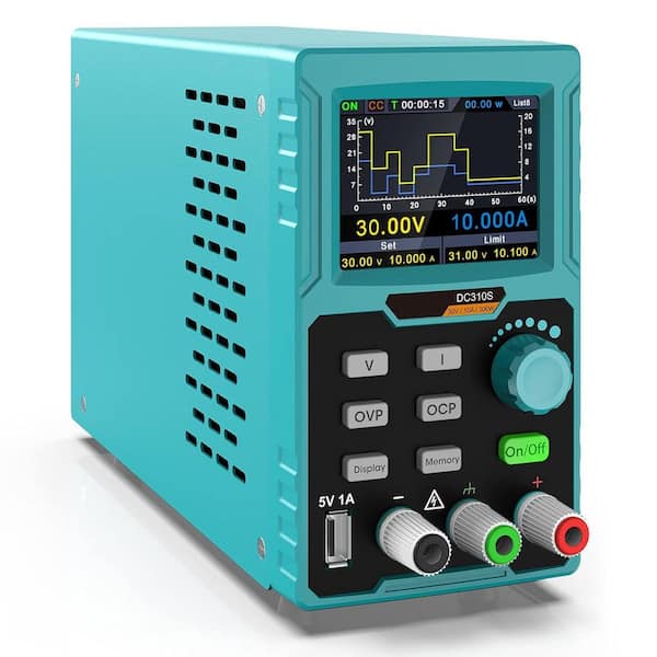 Programmable DC Power Supply (0-30 V 0-10 A) 110V Input High Precision with PC Software and USB Charging