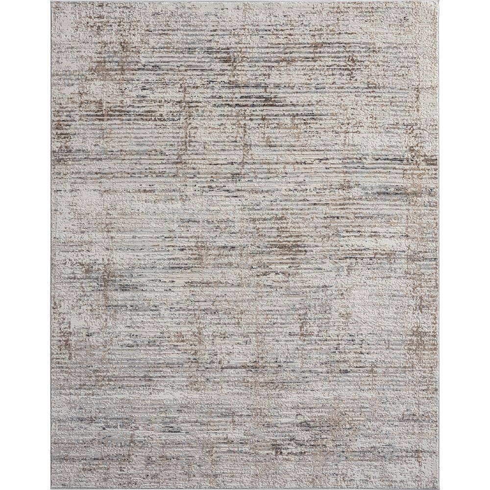 KALATY Beige Tones/Tan Stripe 2 ft. x 3 ft. Area Rug For those looking to refresh the vibe of their rooms, the stylish modern designs and updated-traditional patterns found in this eclectic collection provide lots of decorative options. This collection offers an abundance of mood-changing looks that help to reinvent any space. It is power-loomed using a combination of Polypropylene and Polyester yarns. Color: Beige.
