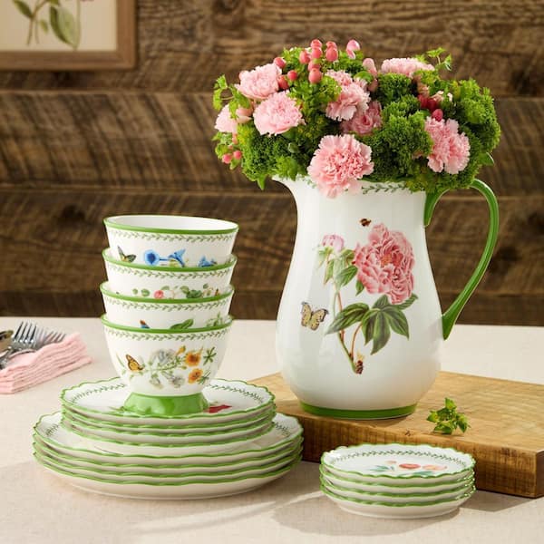 MIRA GREEN & CREAM セット Certified International Mirabella Canister Set 3 pc 44444 - The