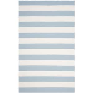 Montauk Sky Blue/Ivory 4 ft. x 6 ft. Striped Area Rug