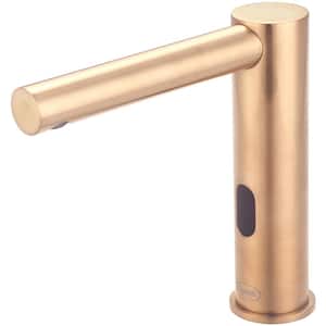 Single Hole Faucet Deck Mount Electronic Sensor Utility Faucet in Brushed Gold