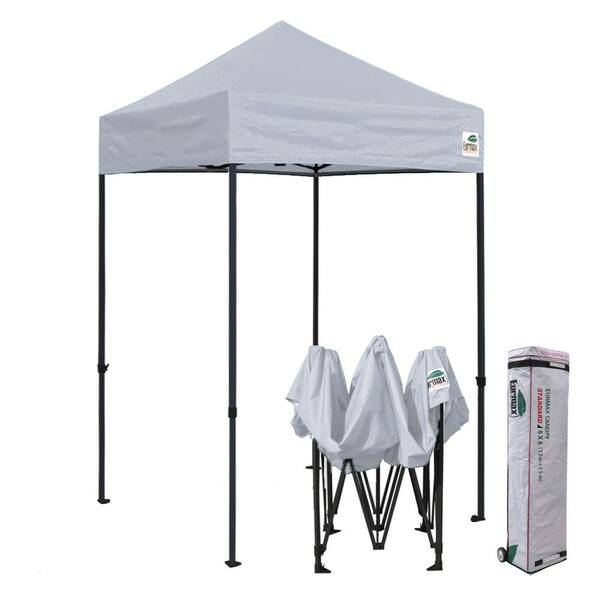 Terracemaster Commercial 5 ft. x 5 ft. Gray Pop Up Canopy Tent with Roller Bag