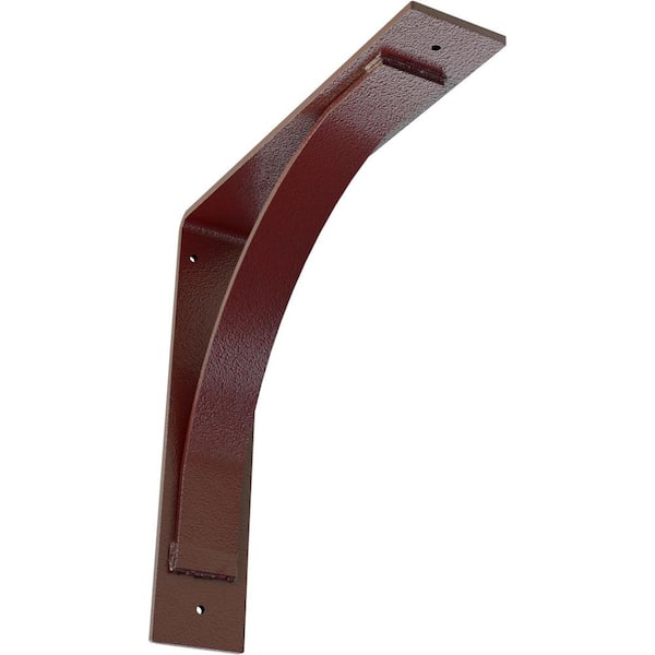 Ekena Millwork 3 in. W x 14 in. H x 14 in. D Hammered Bright Red Morris Steel Bracket
