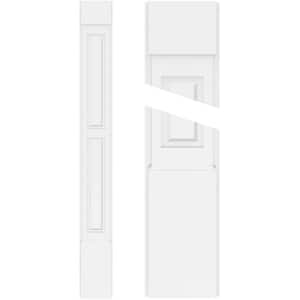 2 in. x 10 in. x 96 in. 2-Equal Raised Panel PVC Pilaster Moulding with Standard Capital and Base (Pair)