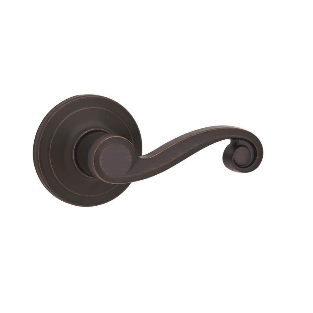 Kwikset Lido Venetian Bronze Right-Handed Dummy Door Lever with Microban Antimicrobial Technology 788LL RH 11P V1 Kwikset Lido Venetian Bronze Right-Handed Dummy Door Lever with Microban Antimicrobial Technology 788LL RH 11P V1
