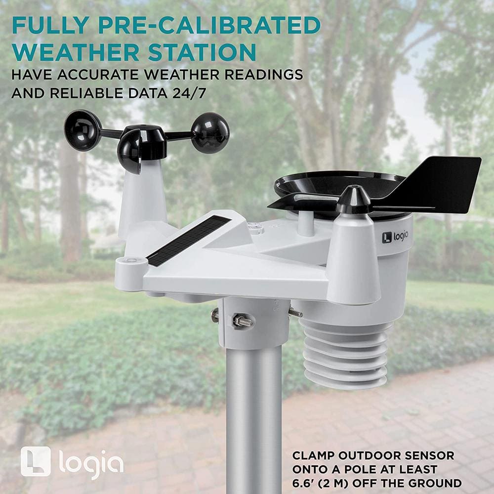 Logia 7-in-1 Wireless Weather Station with Solar Sensor and Wi-Fi