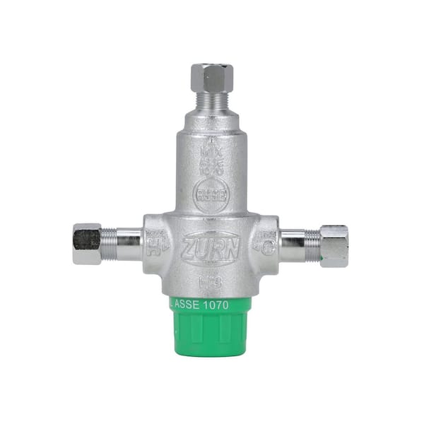 Wilkins 3/8 in. ZW3870XLT Aqua-Gard Thermostatic Mixing Valve with 3 Port Compression Fittings Lead Free