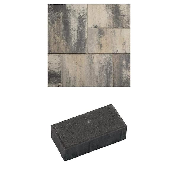 8 in. x 4 in. x 1.75 in. Silex Blend Concrete Paver and Charcoal Concrete Paver Combo