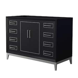 Marlena 47.75 in. W x 21.75 in. D x 34.5 in. H Single Bath Vanity Cabinet without Top in Black
