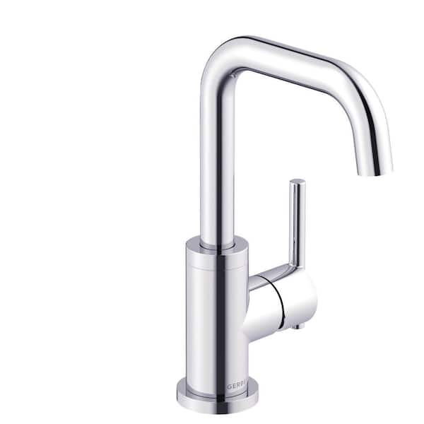 Gerber Parma Single Handle Single Hole Bathroom Faucet with Metal Touch Down Drain Included in Chrome