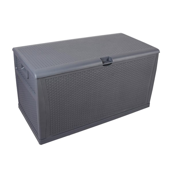 Karl home 120 Gal. HDPE Storage Deck Box Grey, Loading 175 lbs.
