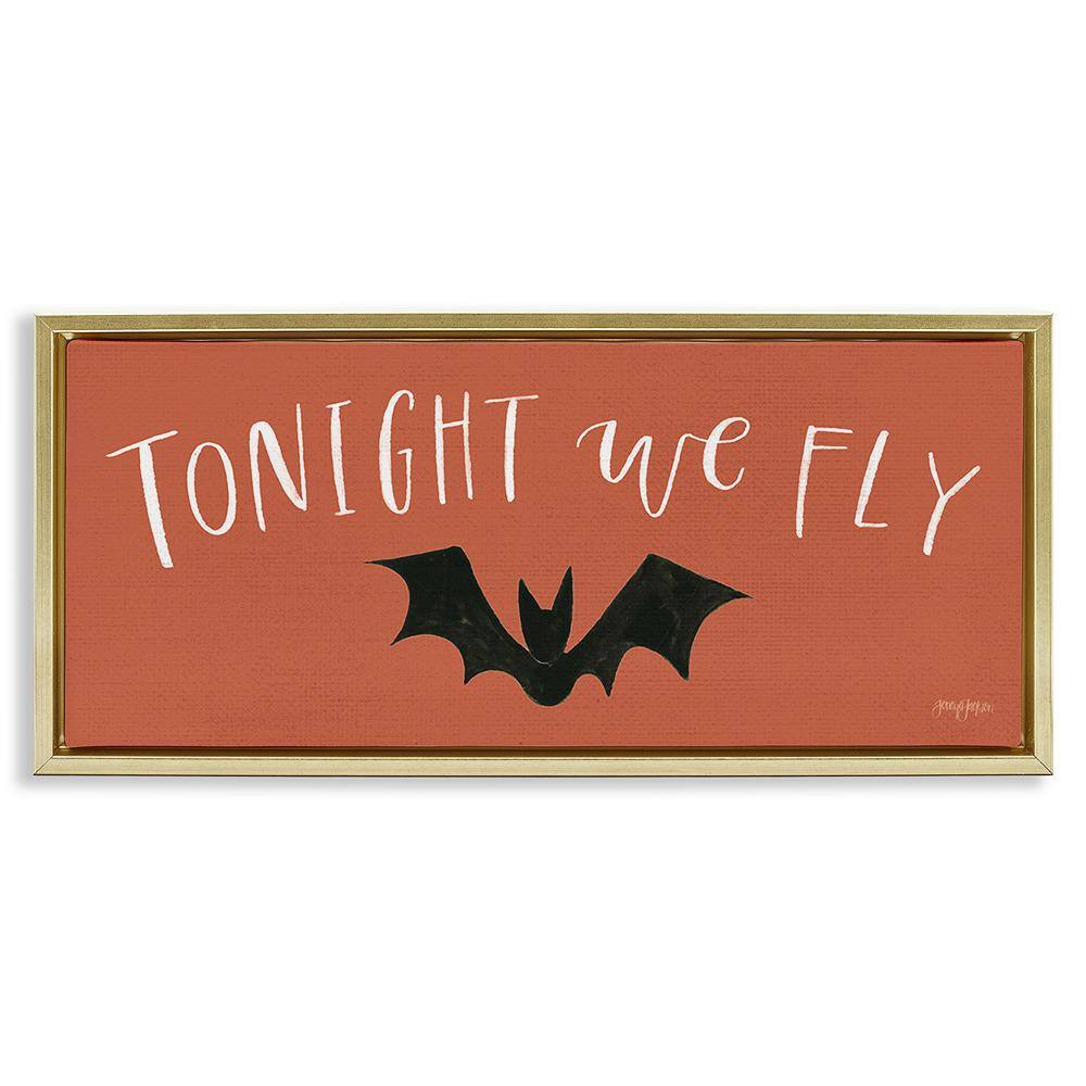 Tonight We Fly Halloween by Jenaya Jackson 1-Piece Floater Frame Graphic Print Typography Art Print 31 in. x 15 in. price history on PriceWatchPro