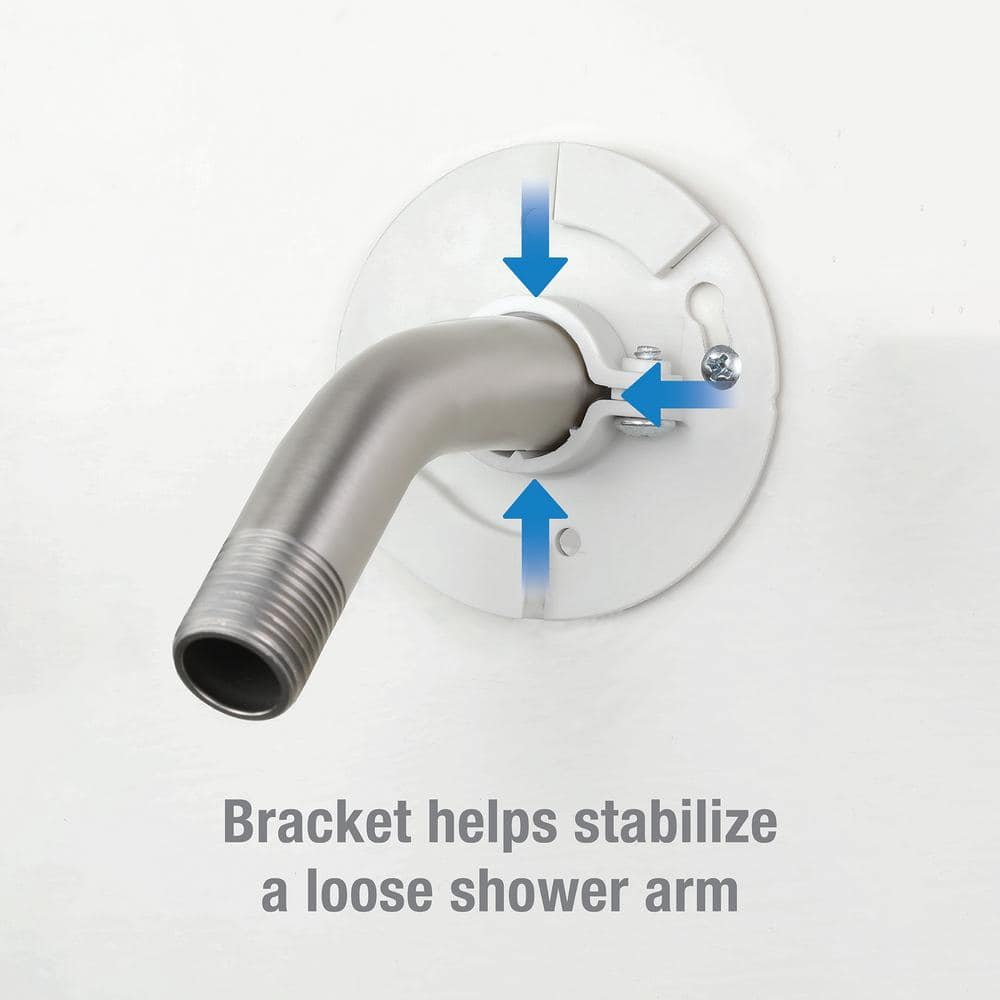 Brushed Nickel Wall-Mounted Shower Arm Flange Kit
