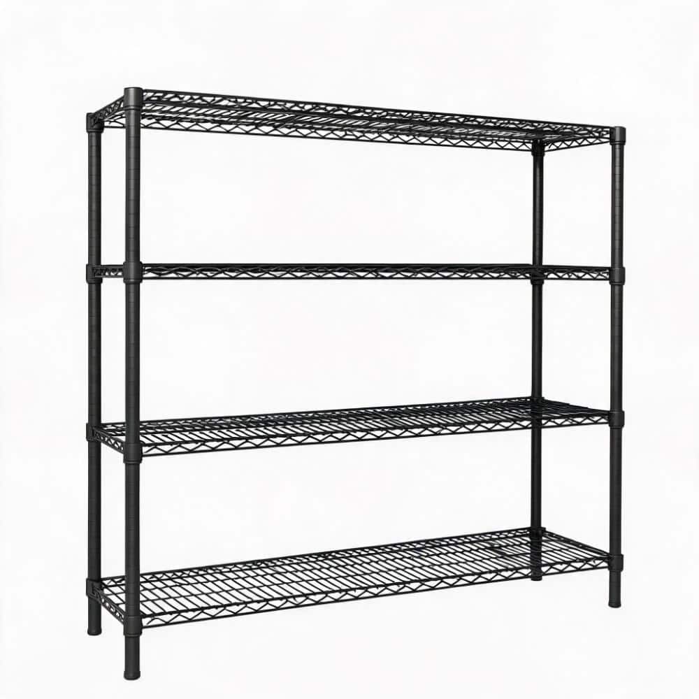 4-Tier Heavy Duty Metal Shelving Unit, Adjustable Wire Garage Storage Shelves, 59 in. W x 17.7 in. D x 59 in. H price history on PriceWatchPro