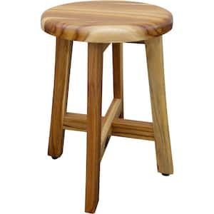 Julia 18 in. Finish Backless Bar Stool with Wood Material Seat in Wood Frame Short (16-23 in.)