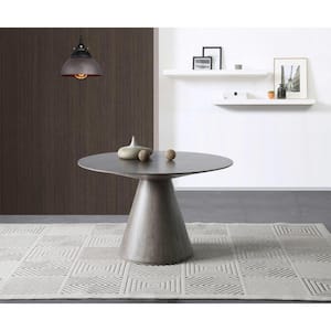 Danielle White Modern Wood 47 in Pedestal Dining Table (Seats 2)