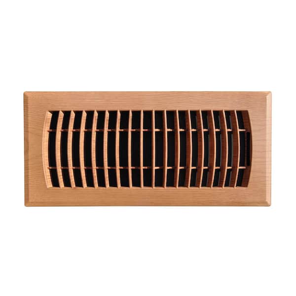 Hampton Bay Faux Wood 4 in. x 8 in. Plastic Floor Register in Oak Grain