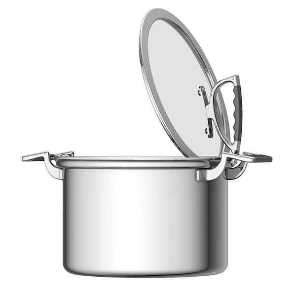 Gourmet Chef 8-Quart Stainless Steel Stock Pot with Glass Lid Kitchen – ATH  Import